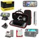 WDZREE Switch Lite Accessories Bundle Kit with Carrying CaseTPU Case Cover with Screen ProtectorCharging DockPlaystand Game Card Case USB Cable StylusThumb Grip Caps for Nintendo Switch Lite Black