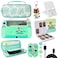 TIKOdirect Carrying Case Compatible with Nintendo Switch OLED JoyCon Controllers Newest Updated with 4 Cute Thumb Grip Caps and 2 Screen Protectors AntiScratch Touch Grip Cover Animal Crossing
