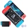 FANPL Glitter Clear Case for Nintendo Switch TPU Silicone Soft Shell Dockable Protective Case Cover for Switch and Joy Con Controller with 2 Bling Thumb Grips Transparent