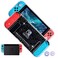 FANPL Glitter Clear Case for Nintendo Switch TPU Silicone Soft Shell Dockable Protective Case Cover for Switch and Joy Con Controller with 2 Bling Thumb Grips Transparent