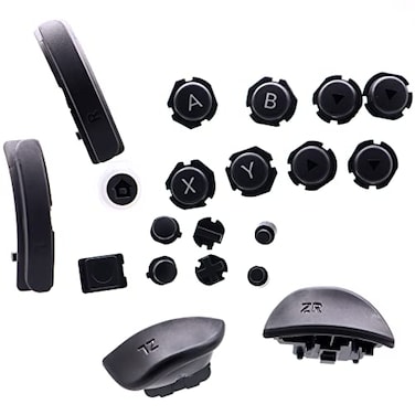 Deal4GO FULL Buttons L R ZL ZR A B X Y SR SL Home Capture Trigger Button Replacement for Nintendo Switch Switch OLED Joycon Controller Black