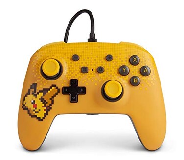 PowerA Enhanced Nintendo Switch and Switch 2 Wired Controller Pixel Pakachu Officially licensed