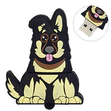 leizhan LEIZHAN Cute USB Flash Drive 32GB Cartoon Dog Pendrive Memory Thumb Stick USB20 Animal Jump Drive Character Data Storage Gift USB Disk Pendrive with Key Chain