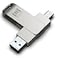 mosDART MOSDART 128GB USB C 32 Fast Speed C and A Dual Flash Drive exFAT Memory Stick with Keychain Loop for iPhone 151617 Android Phone iPad MacBook Silver