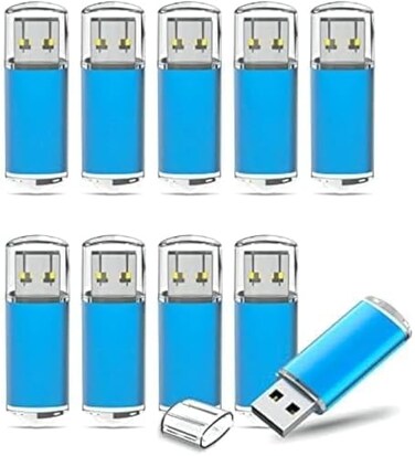 TOPESEL 50 Pack 4GB USB 20 Flash Drive High Speed Thumb Drive Memory Stick Jump Drive 4G USB Drive Zip Drive for PC laptops Tablets TVs car Audio Blue50Pack 4G
