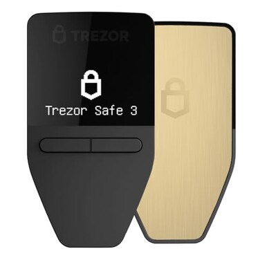 Trezor Safe 3 Passphrase Secure Element Protected Crypto Hardware Wallet Buy Store Manage Digital Assets Simply and Safely Solar Gold