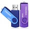 ENUODA 16GB Flash Drive 2 Pack Thumb Drives 16GB USB 20 Memory Stick Jump Drive Pen Drive for Storage and Backup Blue Purple