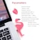 BORLTER CLAMP 16GB USB Flash Drive Cute Flamingo Pattern with Lanyard BorlterClamp Pen Drive Memory Stick Thumb Drive for Family and Friends