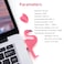 BORLTER CLAMP 32GB USB Flash Drive Cute Flamingo Pattern with Lanyard BorlterClamp Pen Drive Memory Stick Thumb Drive for Family and Friends