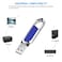 BORLTER CLAMP 64GB USB Flash Drive Portable Metal Thumb Drive with Keychain USB 20 Memory Stick Pen Drive for External Data Storage Blue