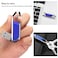 BORLTER CLAMP 64GB USB Flash Drive Portable Metal Thumb Drive with Keychain USB 20 Memory Stick Pen Drive for External Data Storage Blue
