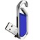 BORLTER CLAMP 64GB USB Flash Drive Portable Metal Thumb Drive with Keychain USB 20 Memory Stick Pen Drive for External Data Storage Blue