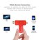BORLTER CLAMP BorlterClamp 64GB USB Flash Drive Dual Port Memory Stick OTG Thumb Drive with Micro USB Drive Port for Android Smartphone Tablet Computer Red