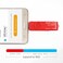 BORLTER CLAMP BorlterClamp 64GB USB Flash Drive Dual Port Memory Stick OTG Thumb Drive with Micro USB Drive Port for Android Smartphone Tablet Computer Red