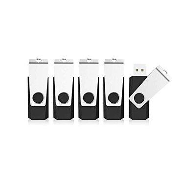 KEXIN 128GB Flash Drive 5 Pack USB 20 Thumb Drive USB Drive Memory Stick Black
