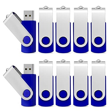 KEXIN 8GB Flash Drive 10 Pack USB Thumb Drive Memory Stick USB 20 Blue