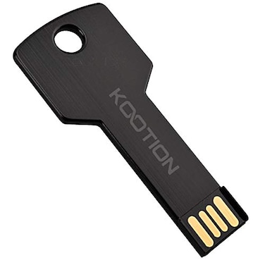 KOOTION 64GB USB Flash Drive Metal Key Shaped 20 USB Memory Stick Pen Drive Black