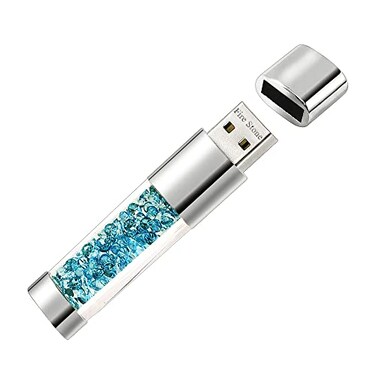 Fire Stone Lovely Diamond USB 20 Flash Drive Data Storage Memory Stick USB Stick Pendrive Gift 32GB Lake Blue
