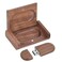 Fire Stone Novelty Wooden USB 20 Flash Drive 64GB Data Storage Memory Stick USB Stick Ellipse Pendrive with Wooden Box