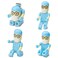 BORLTER CLAMP USB Flash Drive 64GB Cartoon Doctor Model USB Drive Thumb Drives USB 20 Memory Stick for External Data Storage Blue