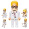BORLTER CLAMP USB Flash Drive 64GB Cartoon Doctor Model USB Drive Thumb Drives USB 20 Memory Stick for External Data Storage White
