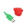 WooTeck 64GB Cartoon Lovely Rose Flower USB Flash Drive