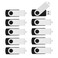 KOOTION 50pcs 1GB USB Flash Drive 1 GB Flash Drives 50 Pack Thumb Drive Swivel Memory Stick Jump Drive Black