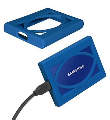 Alltravel Silicone Bumper Sleeve for Samsung T7 T7 Touch Portable SSD 1TB 2TB 500GB USB 32 External Solid State Drives Blue
