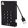 Apricorn 256GB Aegis Padlock USB 30 SSD 256Bit Encrypted Portable Drive A253PL256S256