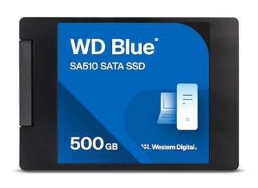 Western Digital 500GB WD Blue SA510 SATA Internal Solid State Drive SSD SATA III 6 Gbs 257mm Up to 560 MBs WDS500G3B0A