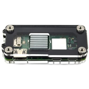 C4Labs Zebra Zero Heatsink Case for The Raspberry Pi Zero 2 Single Pack Black Ice