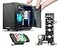 ElectroCookie Mini PC Case for Raspberry Pi 5 with M2 NVMe SSD PCIe HAT and Active RGB Lighting Cooler Black Case M2 HATX1001