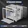 darkFlash MATX Gaming PC Case with Screen Three Side Glass MicroATX Case Curved Full View Dual 3 PWM ARGB Fans Computer Case PreInstalled Type C RTX 40 Compatible WhiteL280M
