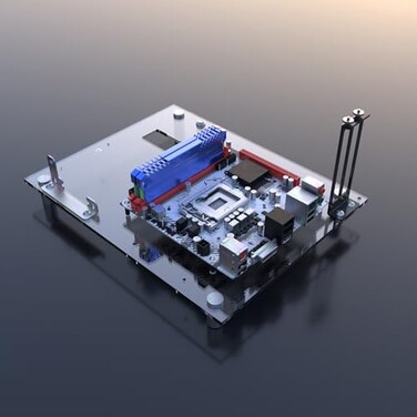 DALAIBUKESI DIY Acrylic Open Frame PC Case for ITX Motherboards Gaming Test Bench Rack for PC Builds