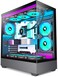 FOIFKIN F1 PC Case PreInstalled 6 PWM ARGB Fan ATX MidTower Computer case Gaming PC Case TypeC 360mm Radiator Support Black
