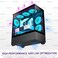 FOIFKIN F1 PC Case PreInstalled 6 PWM ARGB Fan ATX MidTower Computer case Gaming PC Case TypeC 360mm Radiator Support Black