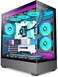 FOIFKIN F1 PC Case PreInstalled 6 PWM ARGB Fan ATX MidTower Computer case Gaming PC Case TypeC 360mm Radiator Support Black