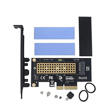 YIOVVOM M2 NVME SSD to PCIe 3040 x4 Adapter with Aluminum Heatsink Solution Supports 2280 2260 2242 2230 Solid State Drives