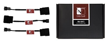 Noctua NASAC1 3 to 4 Pin Adaptor Cables for PC Fans Black