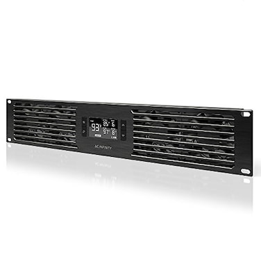 AC Infinity CLOUDPLATE T7N Rack Mount Fan Panel 2U Intake Airflow for Cooling AV Home Theater Network 19 Racks