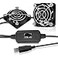 GDSTIME 2Pack 50mm USB Fans with 3 Speed Control Mini 5V DC Brushless Computer Cooling Fan for Projector VR Gear Raspberry Pi TV Box Small Appliances Series Replacement