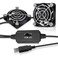 GDSTIME 2Pack 50mm USB Fans with 3 Speed Control Mini 5V DC Brushless Computer Cooling Fan for Projector VR Gear Raspberry Pi TV Box Small Appliances Series Replacement