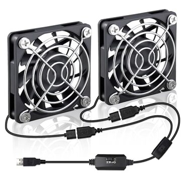 Wathai 2 Packs 60mm x 10mm USB Computer Fan 5V with Speed Control DC Brushless Cooling Fans for Charger PC Case Router Raspberry Pi Radiator Cooler Ventilation