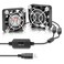 Wathai 2Pack 40mm x 10mm Mini USB Fan with Speed Control 5V Small Computer USB Fans for Welding Helmet Aquarium Terrarium Camera VR Receiver DVR PlayStation Xbox Computer Cabinet Cooling