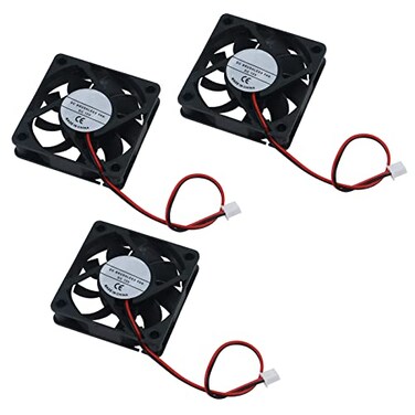 Antrader 3Pack 60mm x 60mm x 15mm 6015 12V Brushless DC Cooling Fan 2pin for DIY 3D Printer Extruder Humidifier