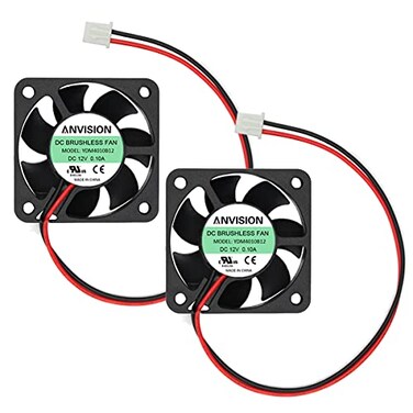 ANVISION 2Pack 40mm x 10mm DC 12V Brushless Cooling Fan Dual Ball Bearing YDM4010B12