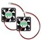 ANVISION 2Pack 40mm x 10mm DC 12V Brushless Cooling Fan Dual Ball Bearing YDM4010B12