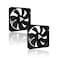 Apevia 120mm Silent PC Case Fan 2Pack AF212SBK High Airflow 5767 CFM Low Noise 247 dBA 4Pin Molex 3Pin Motherboard Connector 1350 RPM Cooling Fans