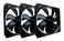 Apevia APEVIA CF314SBK 140mm 4pin Molex 3pin Motherboard Black Silent Case Fan 3pk
