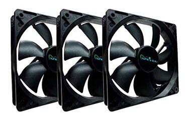Apevia APEVIA CF314SBK 140mm 4pin Molex 3pin Motherboard Black Silent Case Fan 3pk